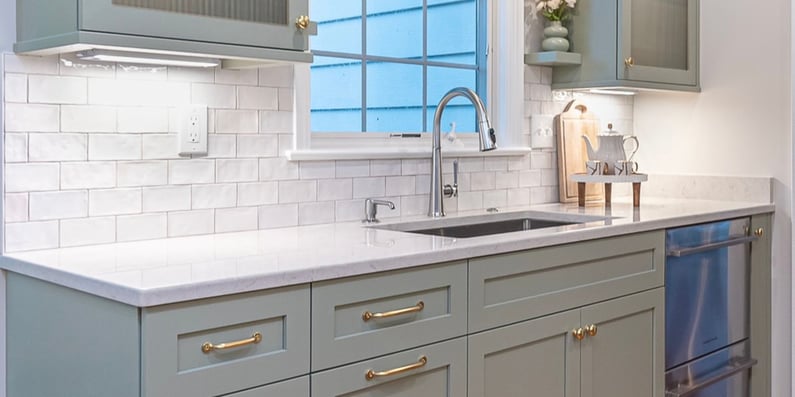 kitchen remodel in shaker heights with under cabinet lighting