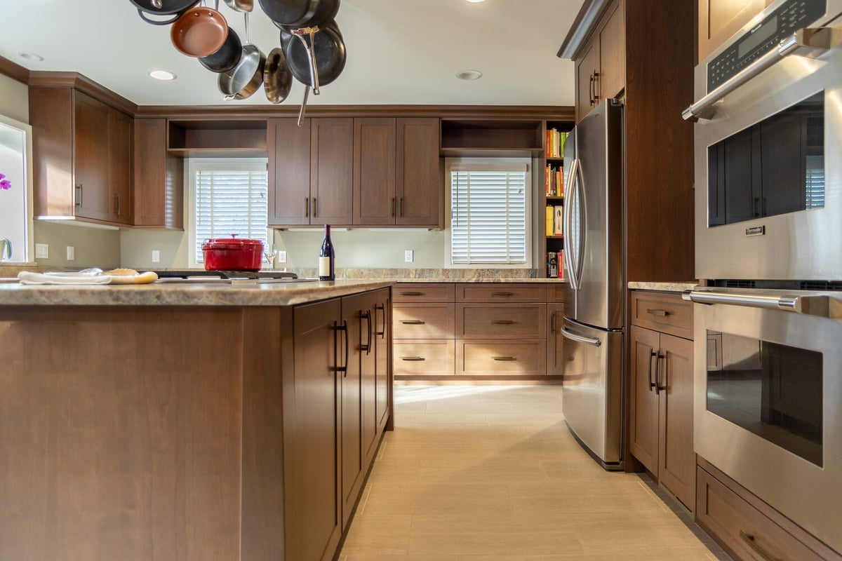 kitchen renovation featuring quartz countertops and modern layout by Chagrin River Company in Kirtland, OH