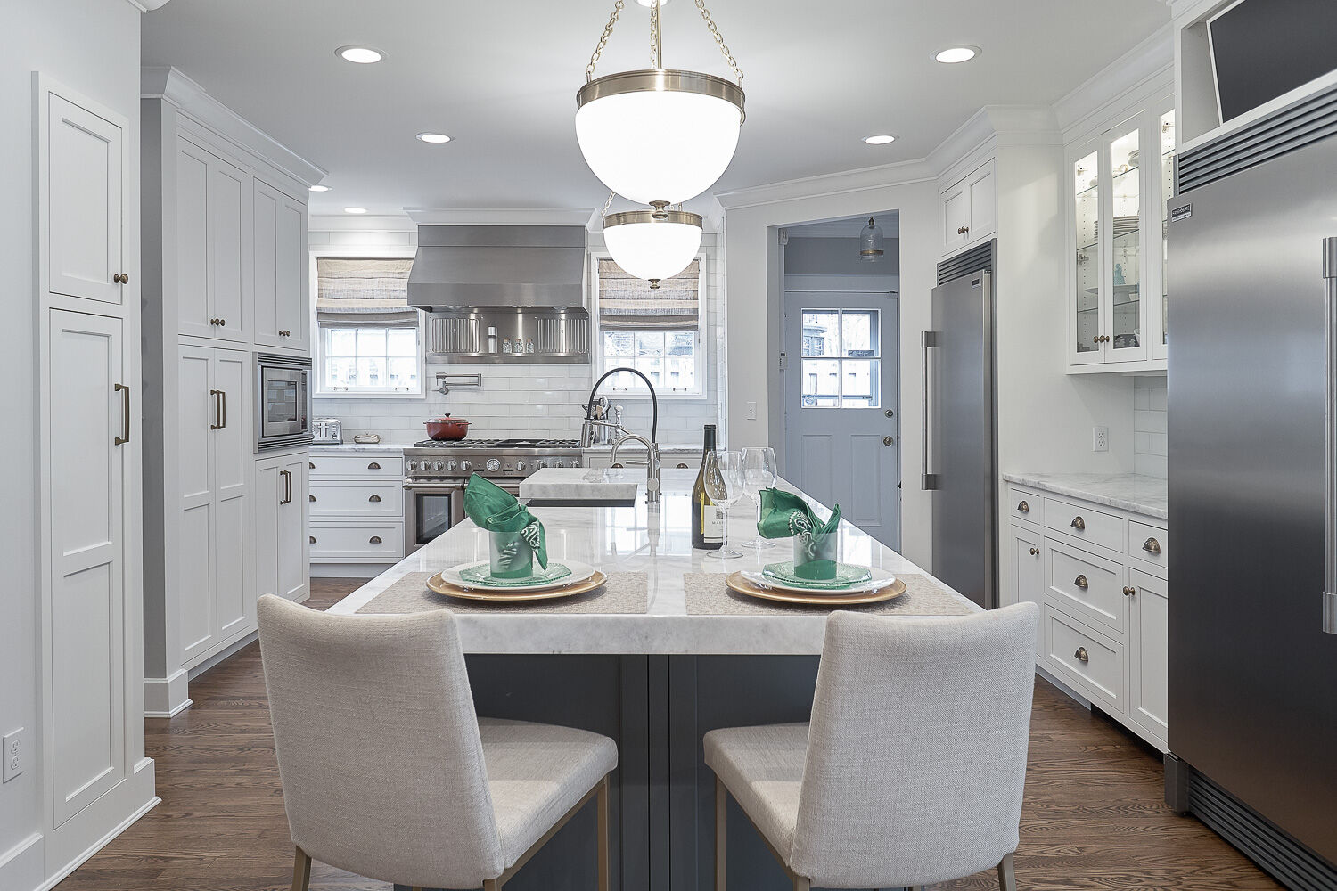 Chagrin River Company - Kitchen Remodel - White Cabinets - Stainless Steel Appliances - Shaker Heights Ohio