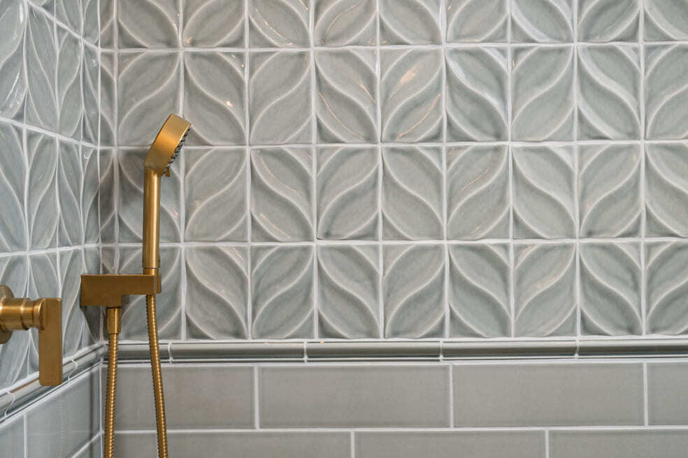 shaker heights primary bathroom remodel bold shower tile shaker heights primary bathroom remodel bold shower tile